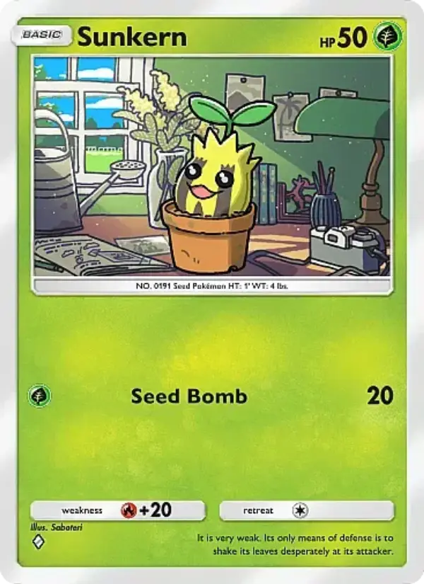 Sunkern Rare rarity Crimson Blaze Pokémon card price