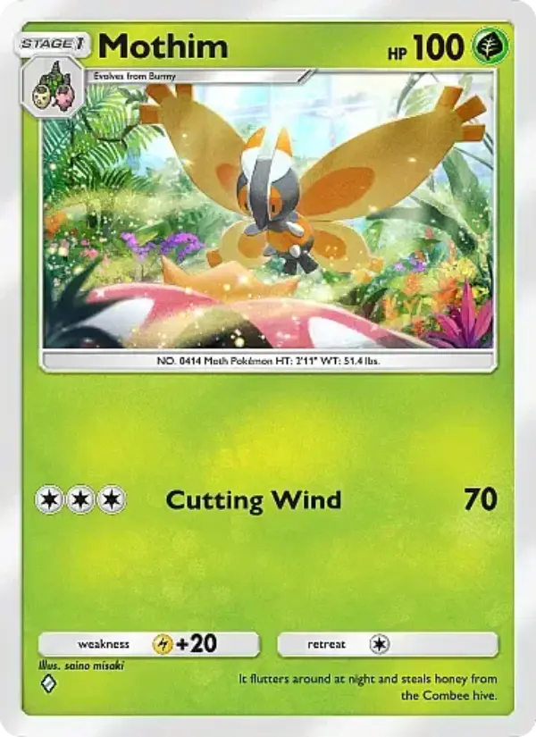 Mothim Rare rarity Crimson Blaze Pokémon card price