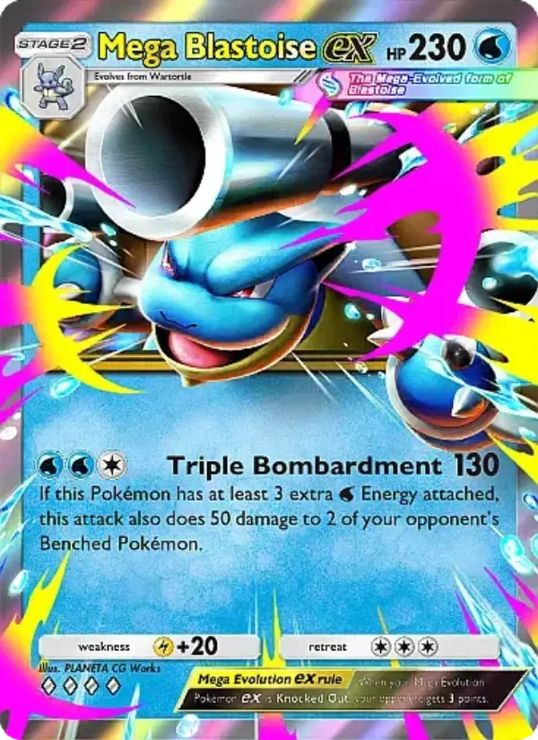 Mega Blastoise ex Rare rarity Crimson Blaze Pokémon card price