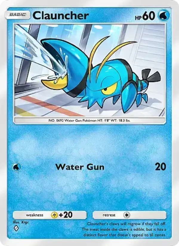 Clauncher Rare rarity Crimson Blaze Pokémon card price