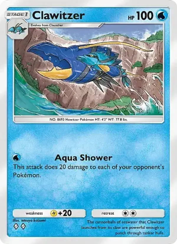 Clawitzer Rare rarity Crimson Blaze Pokémon card price