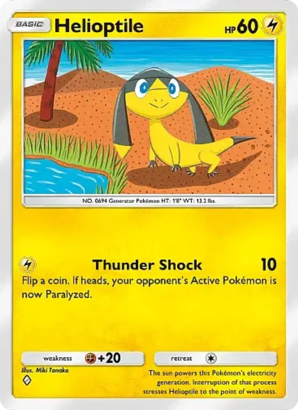 Helioptile Rare rarity Crimson Blaze Pokémon card price