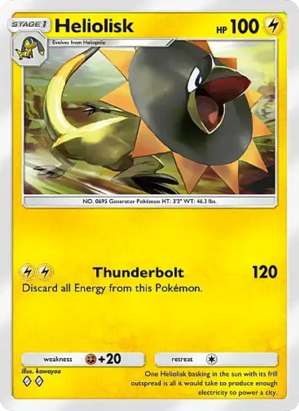 Heliolisk Rare rarity Crimson Blaze Pokémon card price