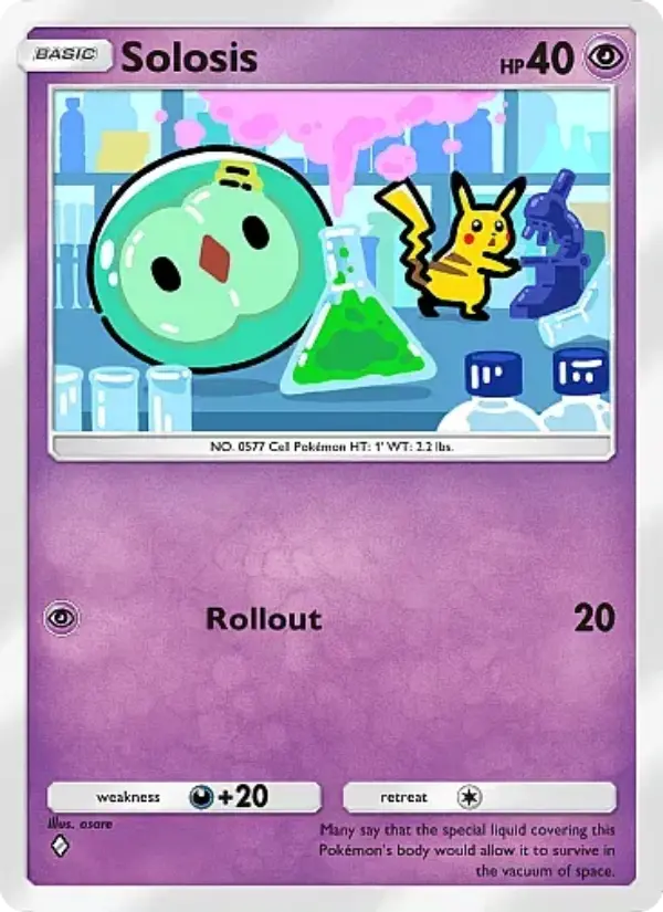 Solosis Rare rarity Crimson Blaze Pokémon card price