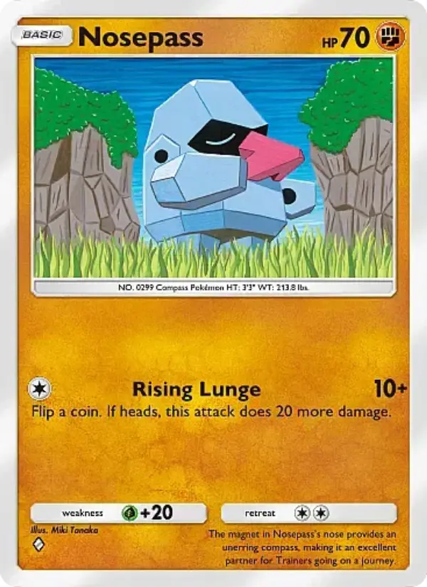 Nosepass Rare rarity Crimson Blaze Pokémon card price