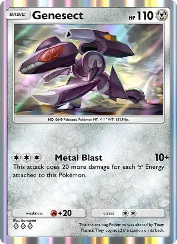Genesect Rare rarity Crimson Blaze Pokémon card price