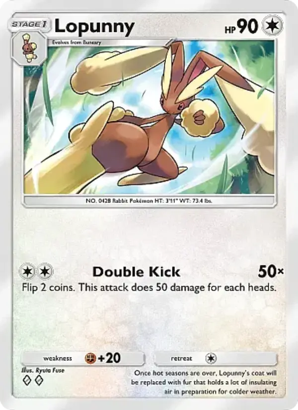 Lopunny Rare rarity Crimson Blaze Pokémon card price