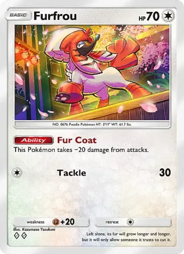 Furfrou Rare rarity Crimson Blaze Pokémon card price