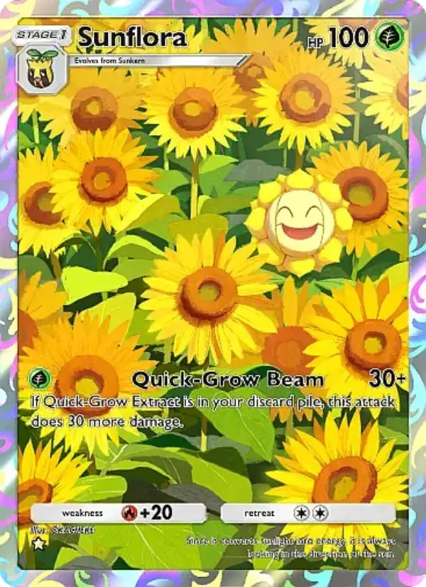 Sunflora Secret Rare rarity Crimson Blaze Pokémon card price