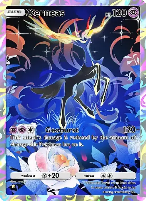 Xerneas Secret Rare rarity Crimson Blaze Pokémon card price