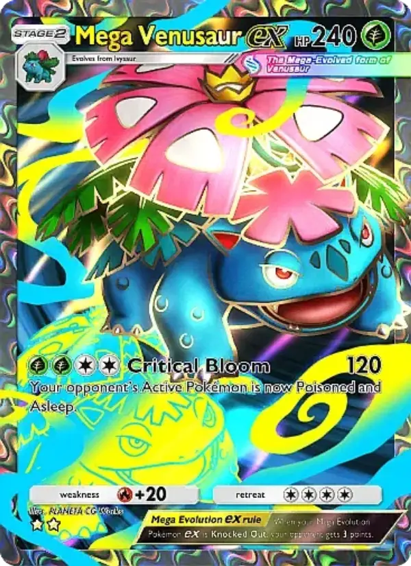 Mega Venusaur ex Secret Rare rarity Crimson Blaze Pokémon card price