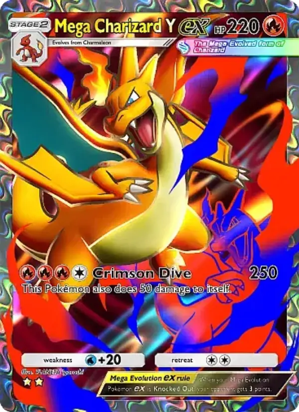 Mega Charizard Y ex Secret Rare rarity Crimson Blaze Pokémon card price