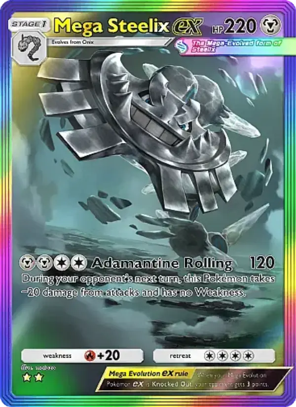 Mega Steelix ex Secret Rare rarity Crimson Blaze Pokémon card price