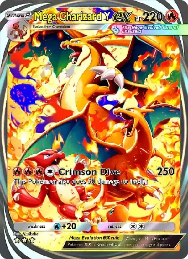 Mega Charizard Y ex Secret Rare rarity Crimson Blaze Pokémon card price