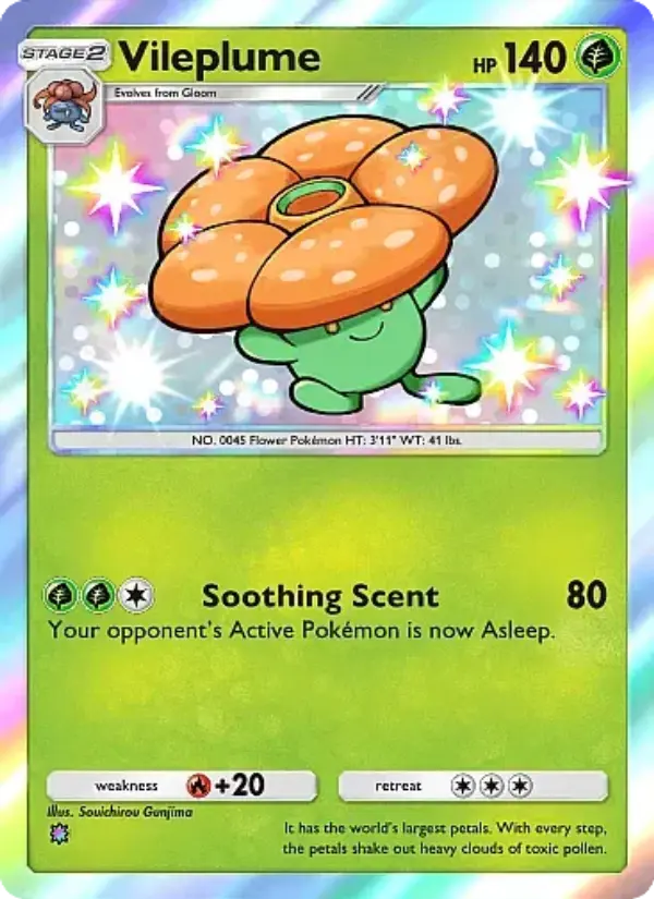 Vileplume Secret Rare rarity Crimson Blaze Pokémon card price