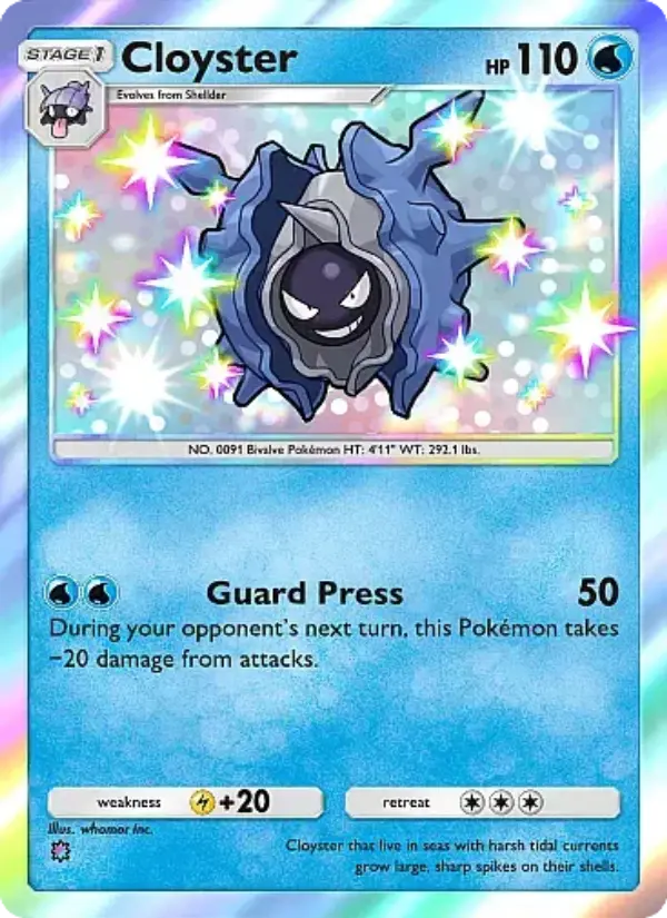 Cloyster Secret Rare rarity Crimson Blaze Pokémon card price