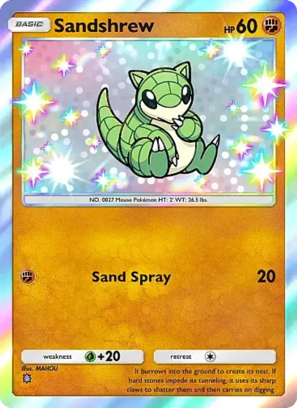Sandshrew Secret Rare rarity Crimson Blaze Pokémon card price