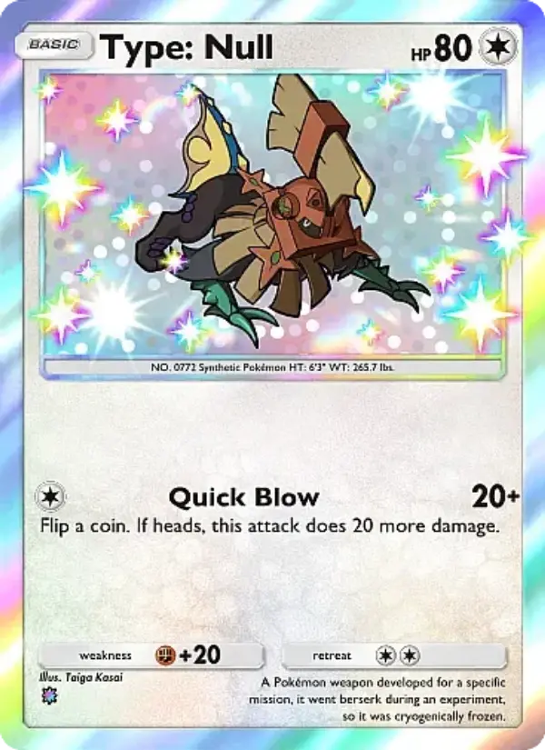 Type: Null Secret Rare rarity Crimson Blaze Pokémon card price