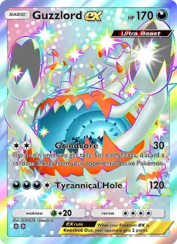 Guzzlord ex Secret Rare rarity Crimson Blaze Pokémon card price