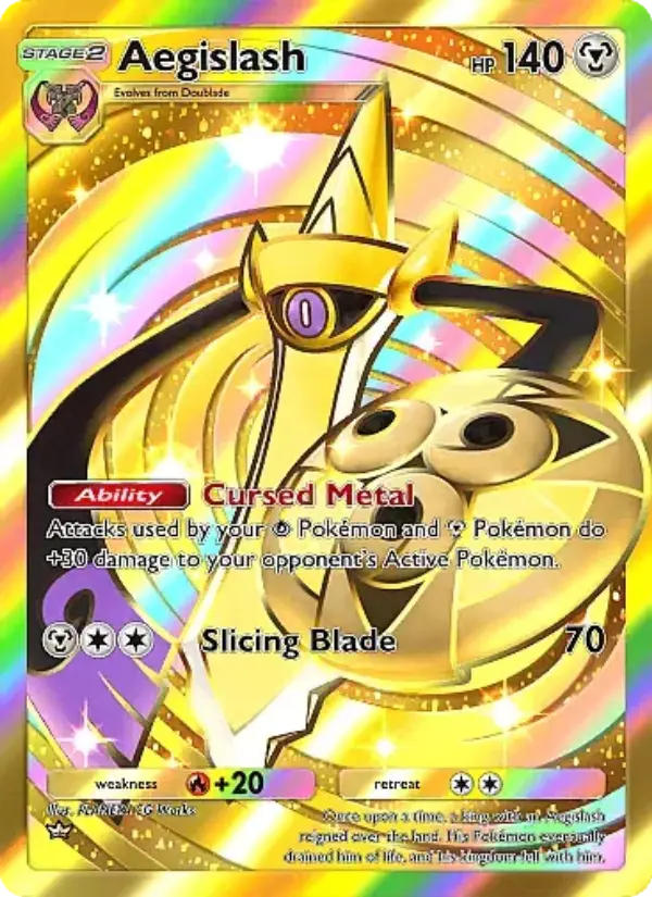 Aegislash Secret Rare rarity Crimson Blaze Pokémon card price