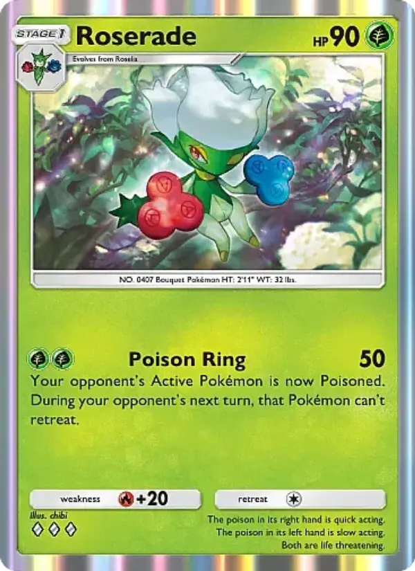 Roserade Rare rarity Fantastical Parade Pokémon card price
