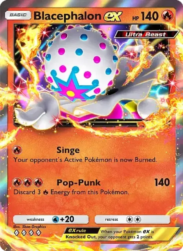 Blacephalon ex Rare rarity Fantastical Parade Pokémon card price