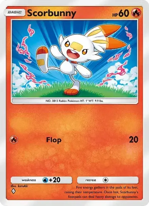 Scorbunny Rare rarity Fantastical Parade Pokémon card price