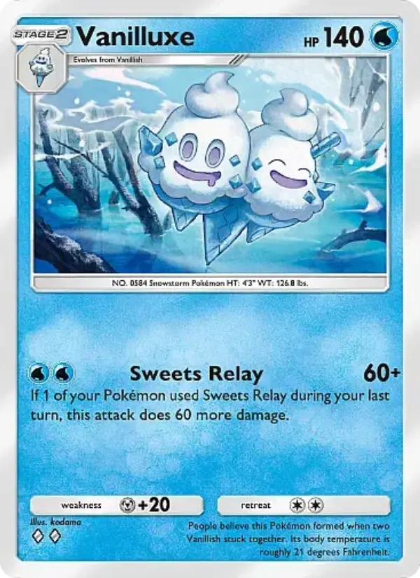 Vanilluxe Rare rarity Fantastical Parade Pokémon card price