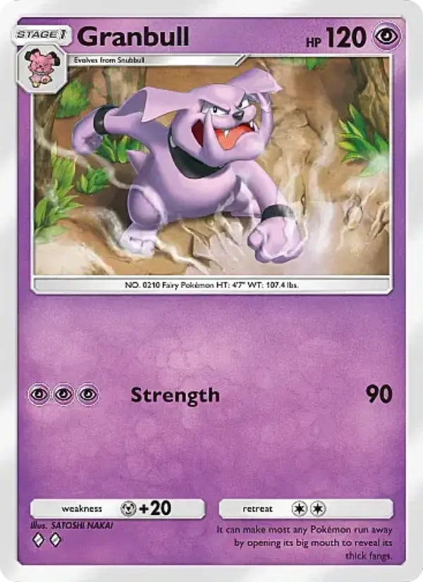 Granbull Rare rarity Fantastical Parade Pokémon card price