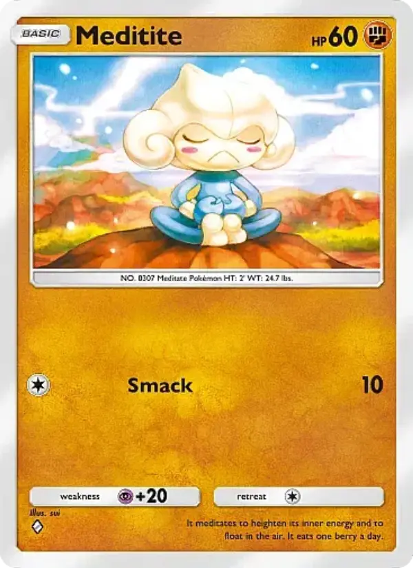 Meditite Rare rarity Fantastical Parade Pokémon card price