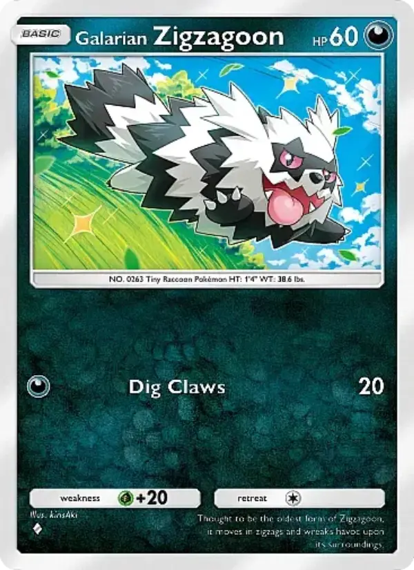 Galarian Zigzagoon Rare rarity Fantastical Parade Pokémon card price