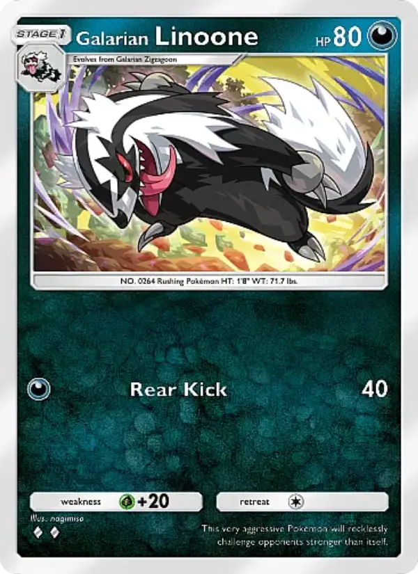 Galarian Linoone Rare rarity Fantastical Parade Pokémon card price