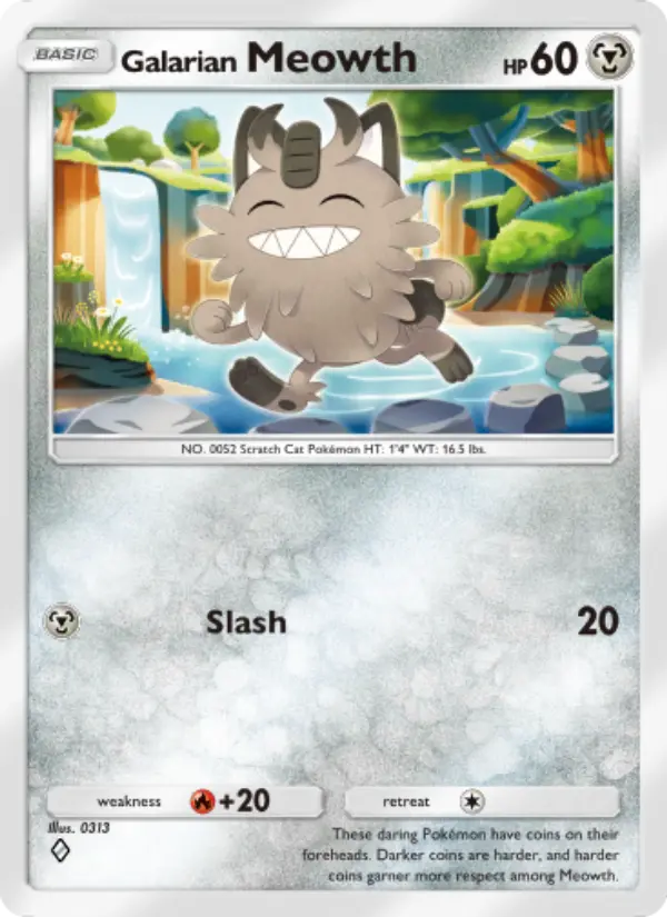 Galarian Meowth Rare rarity Fantastical Parade Pokémon card price