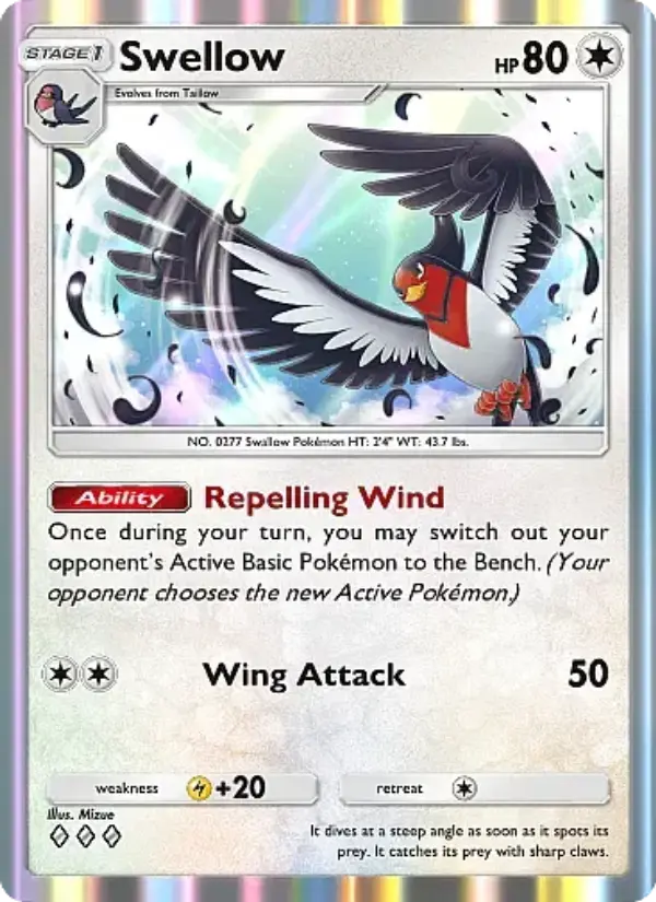 Swellow Rare rarity Fantastical Parade Pokémon card price