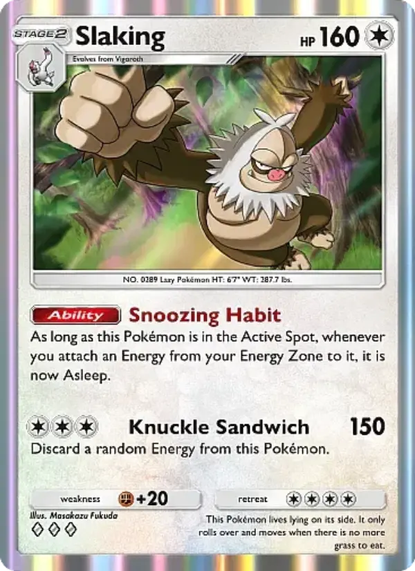 Slaking Rare rarity Fantastical Parade Pokémon card price