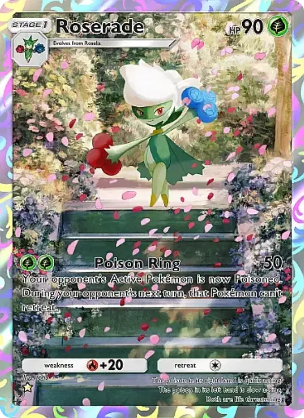 Roserade Secret Rare rarity Fantastical Parade Pokémon card price