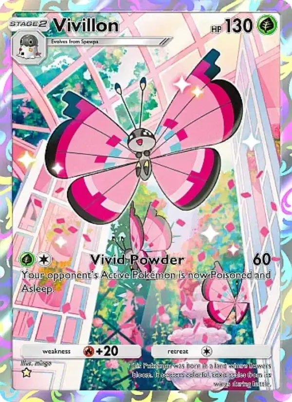 Vivillon Secret Rare rarity Fantastical Parade Pokémon card price