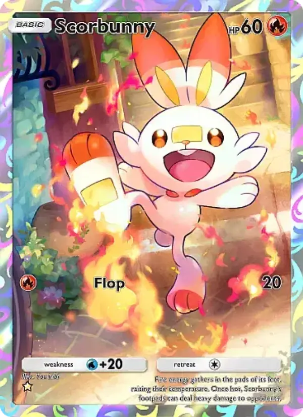 Scorbunny Secret Rare rarity Fantastical Parade Pokémon card price