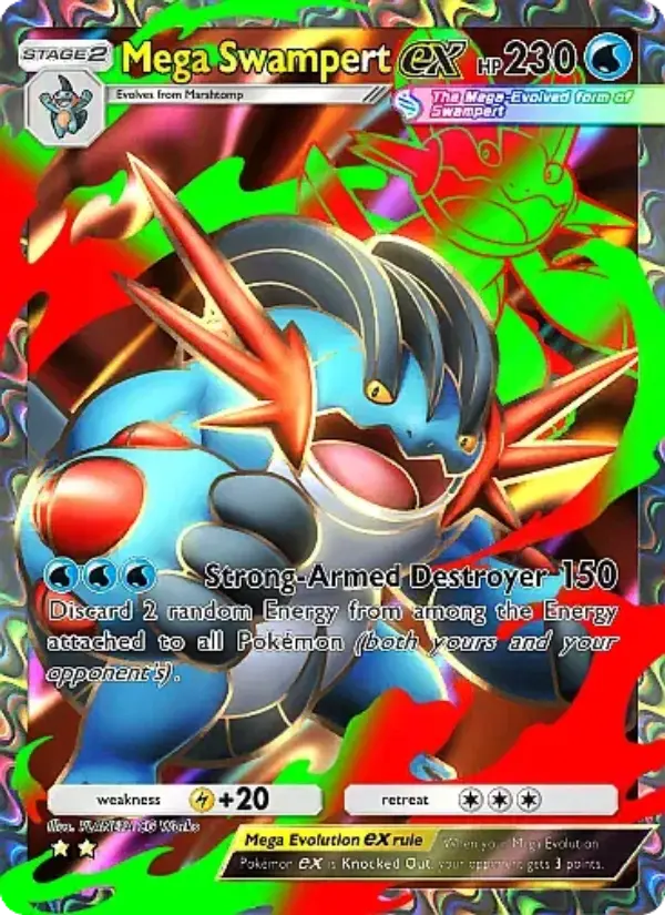 Mega Swampert ex Secret Rare rarity Fantastical Parade Pokémon card price