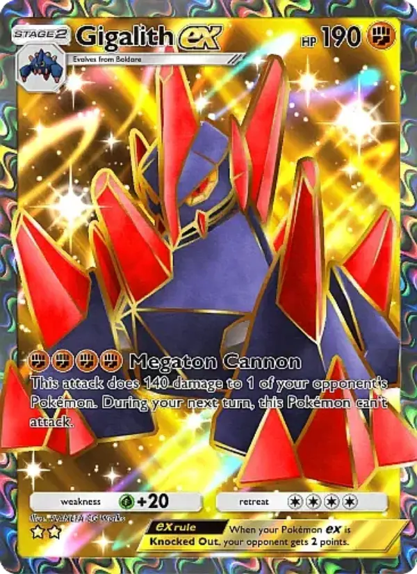 Gigalith ex Secret Rare rarity Fantastical Parade Pokémon card price