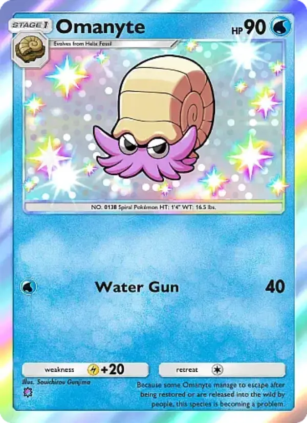 Omanyte Secret Rare rarity Fantastical Parade Pokémon card price