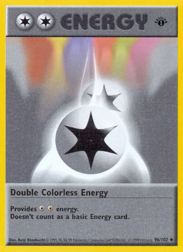 Double Colorless Energy Uncommon rarity Base Set Pokémon card price — $5.34