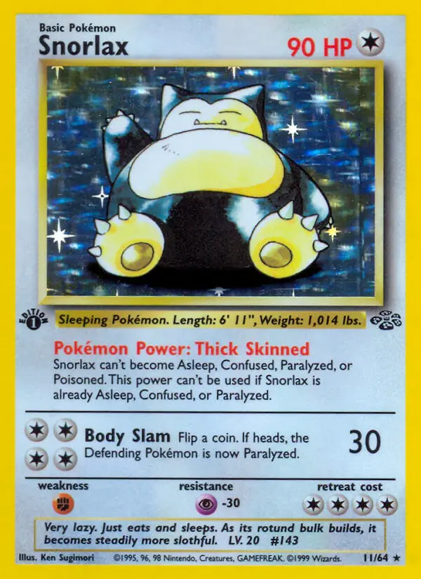 Snorlax Rare rarity Jungle Pokémon card price — $385.02