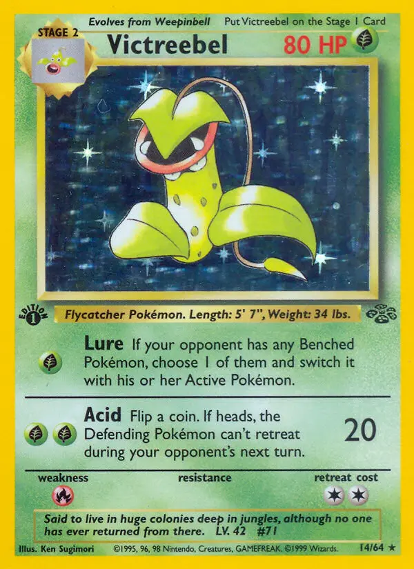 Victreebel Rare rarity Jungle Pokémon card price — $114.61