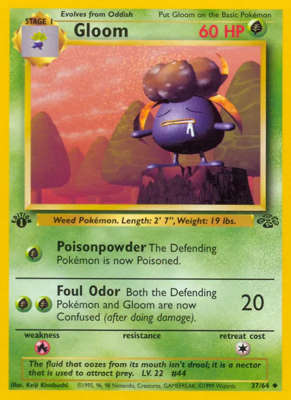 Gloom Uncommon rarity Jungle Pokémon card price — $4.71