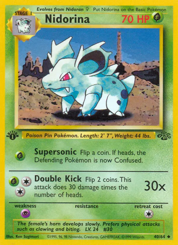 Nidorina Uncommon rarity Jungle Pokémon card price — $3.80
