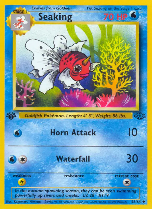 Seaking Uncommon rarity Jungle Pokémon card price — $5.14