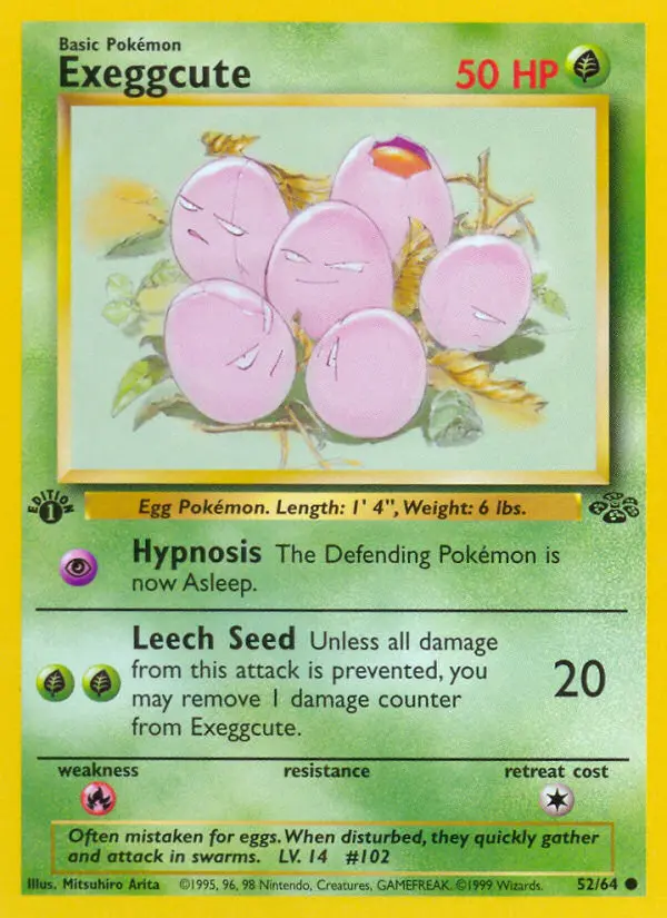 Exeggcute Common rarity Jungle Pokémon card price — $3.15