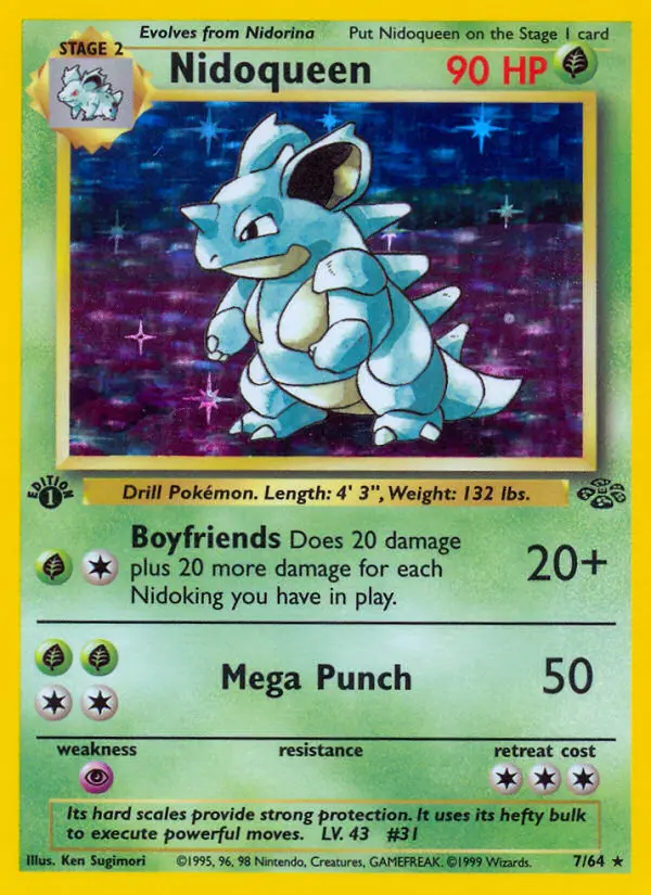 Nidoqueen Rare rarity Jungle Pokémon card price — $106.31
