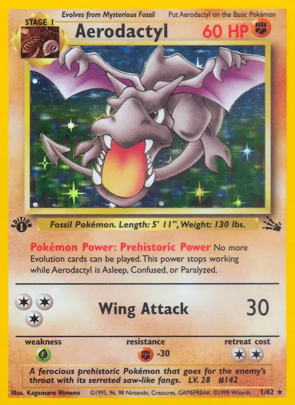 Aerodactyl Rare rarity Fossil Pokémon card price — $82.42